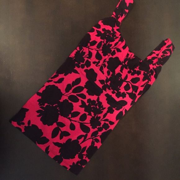 Ann Taylor floral wide strap tank top.