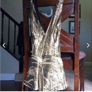 Bebe sequence peplum top like new