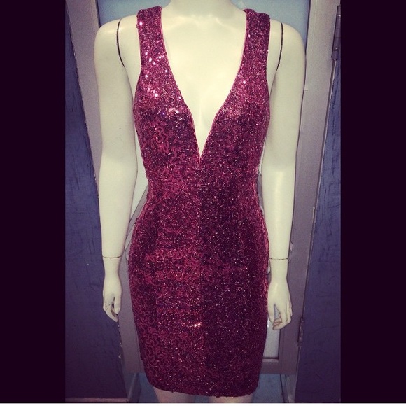 Pink Sequined Dress