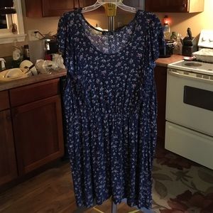 a navy flower dress