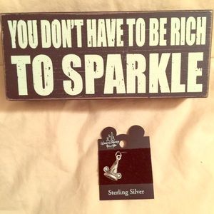 Sterling silver Fantasia Mickey Mouse charm