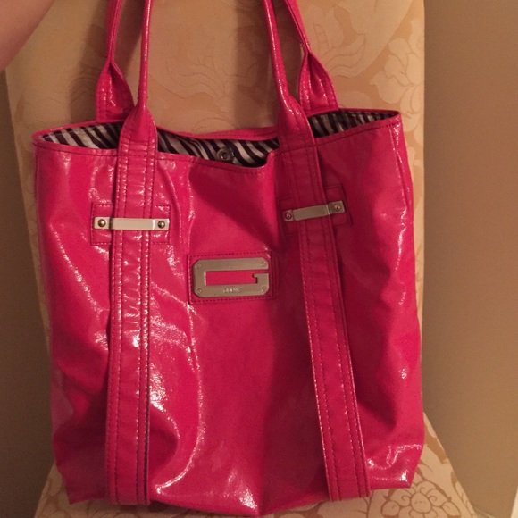 Pink GUESS tote bag