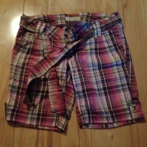 Brown and pink shorts