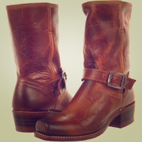 FRYE Cavalry Strap Boot 8L 8.5 Cognac NEW w/ box