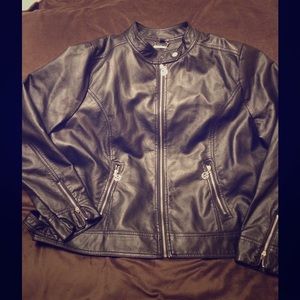 Black Faux Leather Jacket