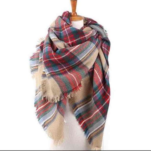 Oversized Plaid Scarf