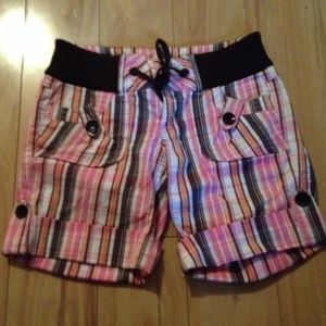 Brown and pink shorts