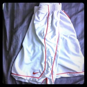 White and Orange Nike Shorts