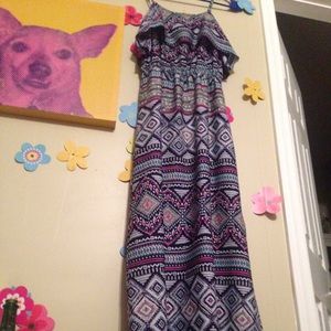 Multicolored small maxi dress