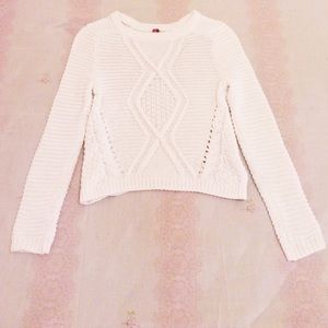 H&M Cable Knit Cropped Sweater 100% Cotton