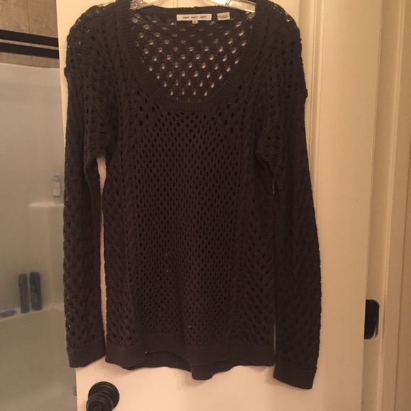 Eight Eight Eight Olive Green Holey Sweater