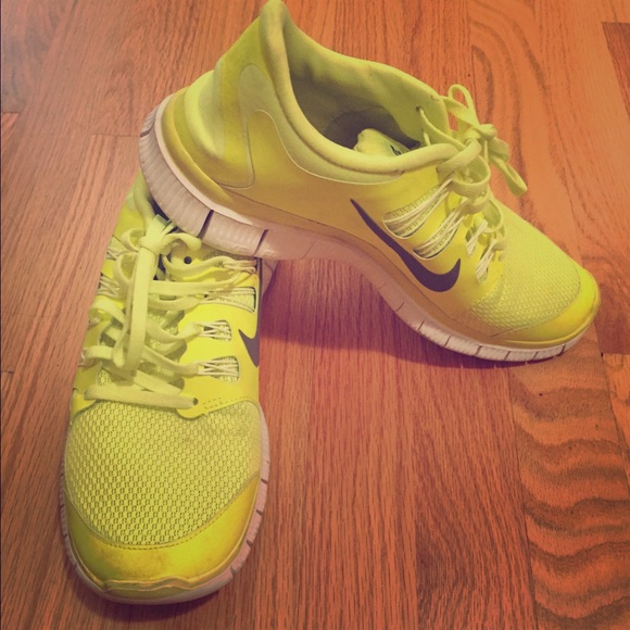 Highlighter Yellow Nike Runners