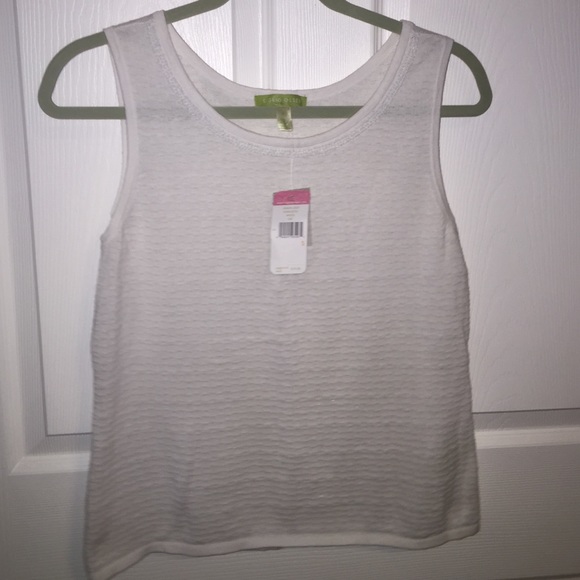 Sigrid Olsen white sleeveless top- NWT