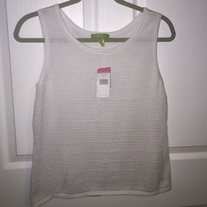 Sigrid Olsen white sleeveless top- NWT