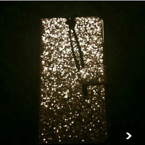 New note 4 case sparkly pink with card holder