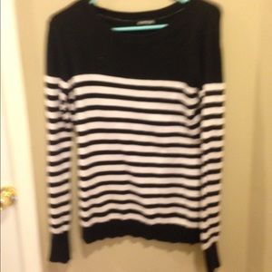 A black and white warm sweater