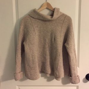FREE PEOPLE waffle knit turtleneck