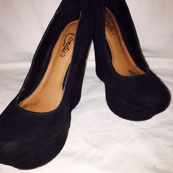 Candies, 5 inch, Black Wedges