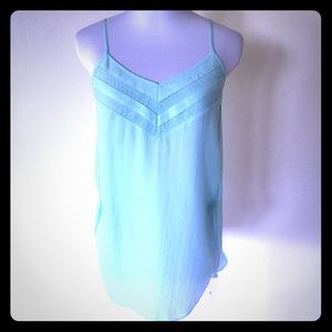 Express Blue chiffon top