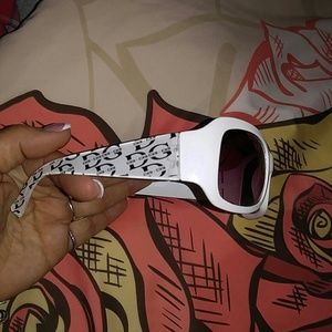 Dolce and Gabbana white sunglasses vintage
