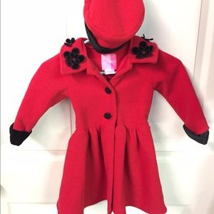 Little girls jacket and matching hat