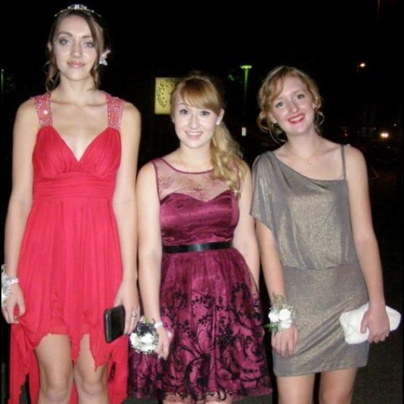 One Shoulder Gold Draped Bodycon Dress - Picture 2 of 3