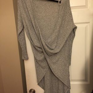 Cross cross high low shirt