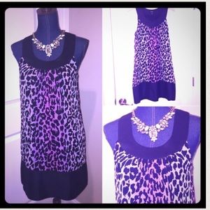Express Purple Rain Cheetah Mini Dress. Prince💜