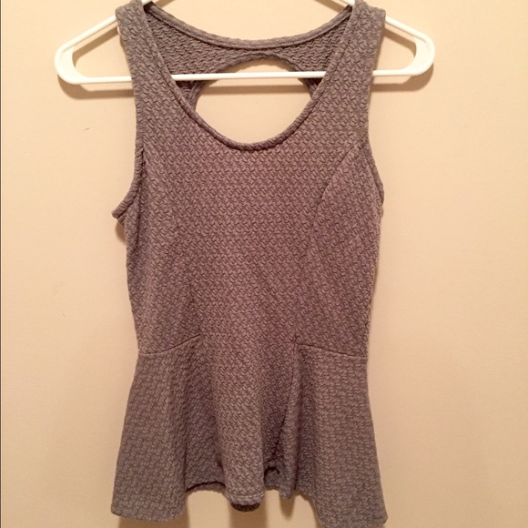 Kirra Gray Peplum Tank