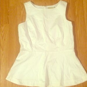 White peplum blouse from Banana Republic