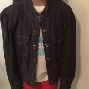 Brown Snap Jacket