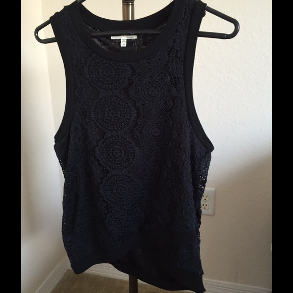 Brand new. Lace black blouse