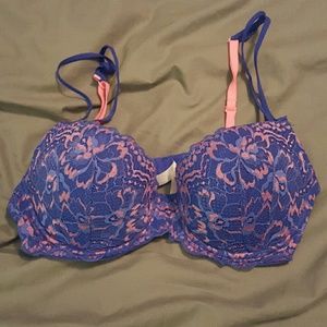 Pink lightly lined demi bra
