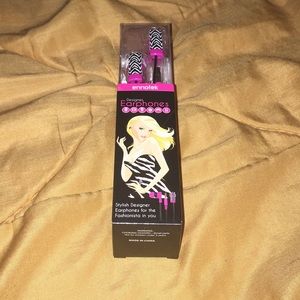 Pink/Zebra Print Earphones