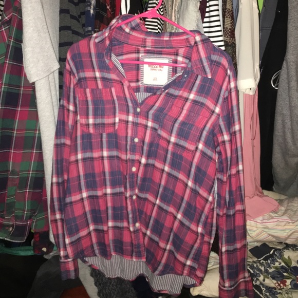 Mossimo pink button up shirt