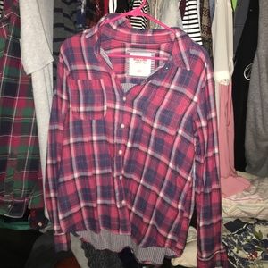 Mossimo pink button up shirt