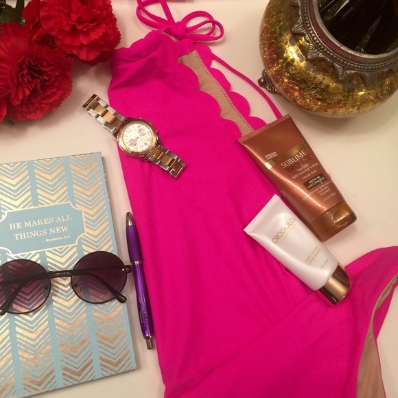 Pink Ruffled Back Out Bathing Suit! 🎀