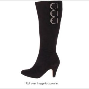 Brand New Black Suede Knee Boots