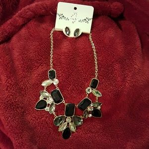 Black, grey, and white Diamond necklace