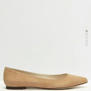 Forever 21 Beige Faux Suede Pointed Flats