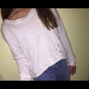 White crop sweater