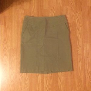 Banana Republic dark khaki pencil skirt