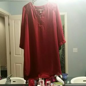 Burgundy cut out dress