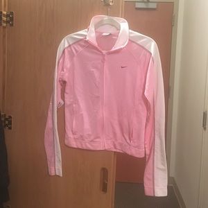 Nike pink windbreaker track jacket mesh