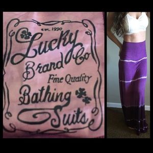 💜🍀Lucky Brand tie die Convertible maxi dress🍀💜