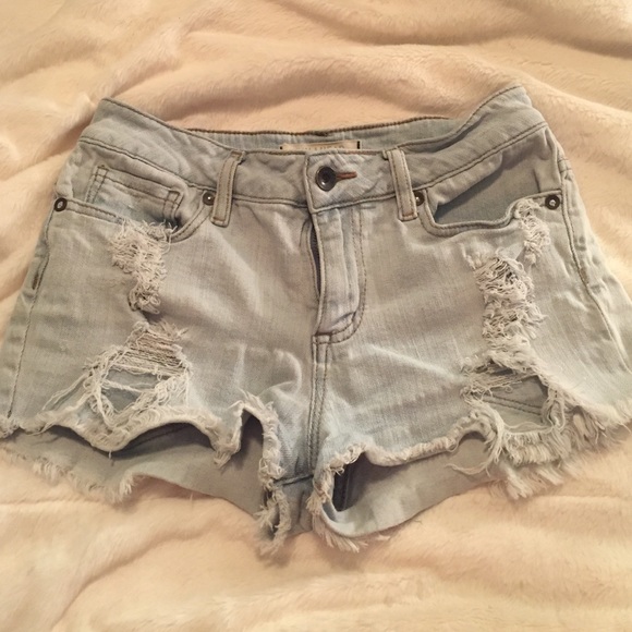 Bullhead Destroyed Denim Shorts