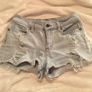 Bullhead Destroyed Denim Shorts