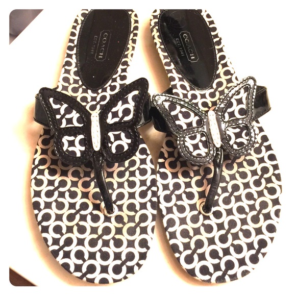 Coach Petra sandal size 8.5. Butterfly with logo.