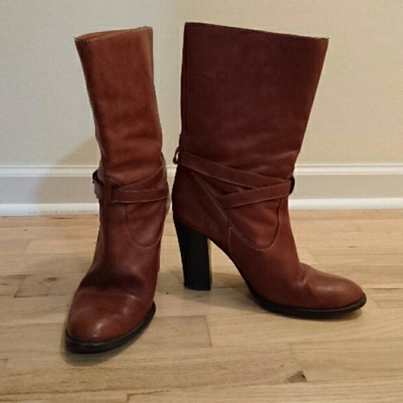 SOLD! J. Crew, size 8 cognac midcalf boots