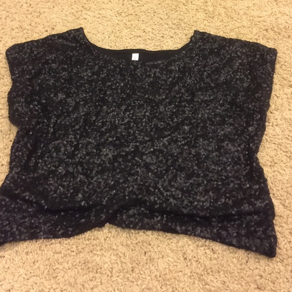 Matte Black Sequined Shirt - Picture 1 of 2